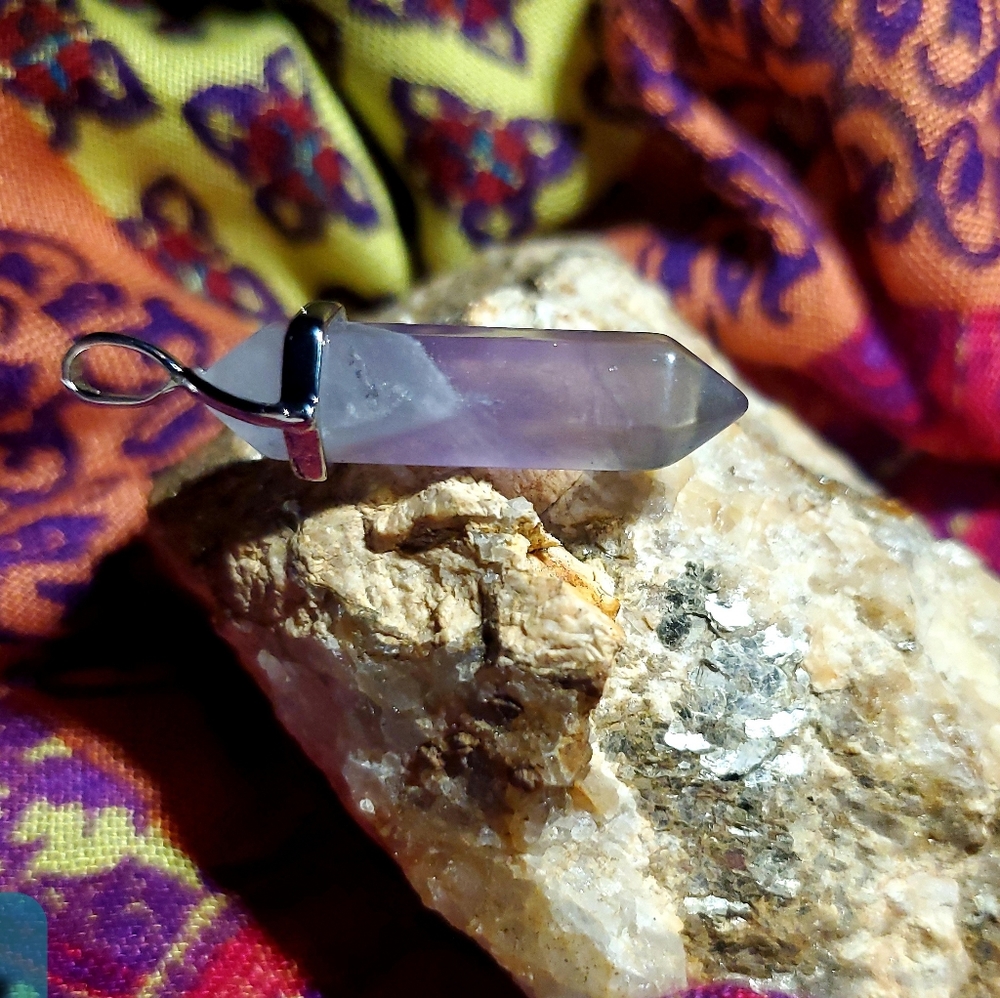 Natural Crystal Amethyst Pendant